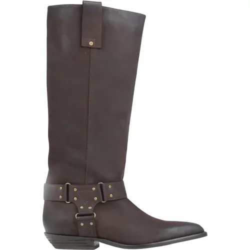 Vintage High Boot mit Einzigartigem Harness , Damen, Größe: 36 EU - Bronx - Modalova