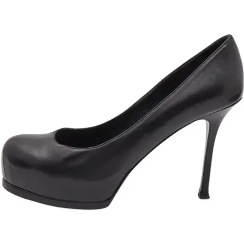 Pre-owned Leather heels , female, Sizes: 6 1/2 UK - Yves Saint Laurent Vintage - Modalova