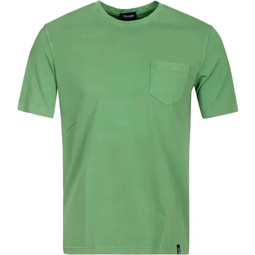 T-Shirt Pocket , Herren, Größe: S - Drumohr - Modalova