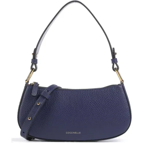 Blau Leder Schulter Crossbody Tasche - Coccinelle - Modalova