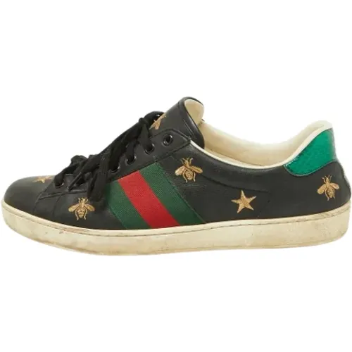 Pre-owned Leather sneakers , male, Sizes: 8 1/2 UK - Gucci Vintage - Modalova