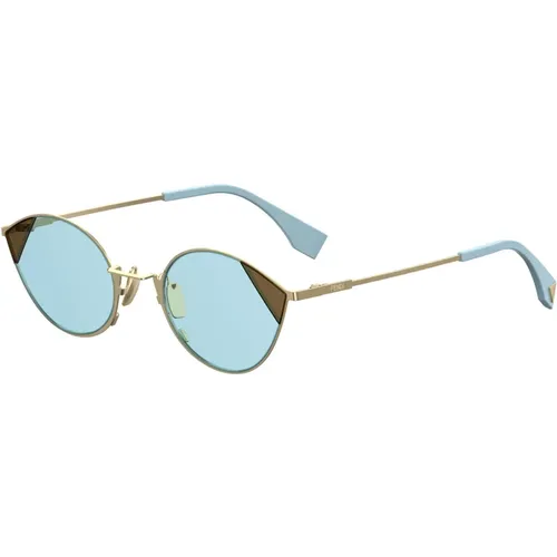 Goldene Sonnenbrille CUT EYE,Cut Eye Sonnenbrille Silber Gelb,Cut Eye Sonnenbrille Silber /Rosa - Fendi - Modalova