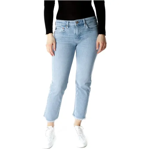 Girlfriend Cropped Slim Fit Midwaist Jeans , Damen, Größe: W31 - adriano goldschmied - Modalova
