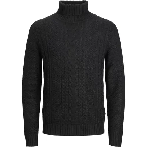 Herren Zopfmuster Rollkragenpullover - jack & jones - Modalova