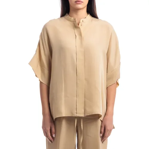 Cupro Fabric Shirt 4113 , female, Sizes: XS, S, M - Beatrice .b - Modalova