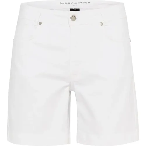 Hohe Taille Weiße Shorts , Damen, Größe: XS - My Essential Wardrobe - Modalova