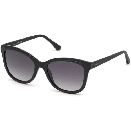 Stylische Sonnenbrille Schwarz mit Grauer Linse , Damen, Größe: 54 MM - Guess - Modalova
