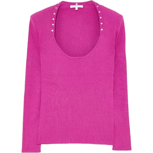 V-neck Knit Shirt , female, Sizes: XS - PATRIZIA PEPE - Modalova