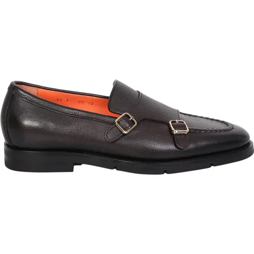 Timeless Double Strap Monk Shoes , male, Sizes: 6 UK - Santoni - Modalova