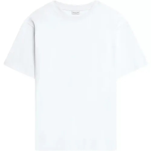 Weiße Baumwoll-T-Shirt mit Rundhalsausschnitt - Dries Van Noten - Modalova