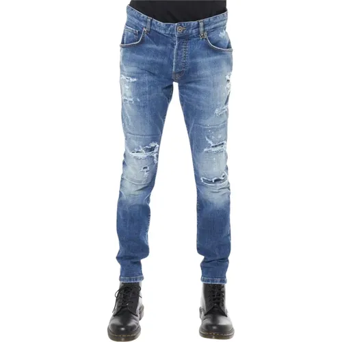 Slim Fit Jeans mit Rissen - John Richmond - Modalova