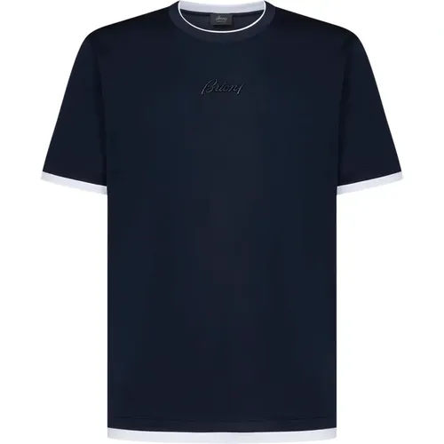 Logo Embroidered T-Shirt , male, Sizes: 2XL, L, S - Brioni - Modalova