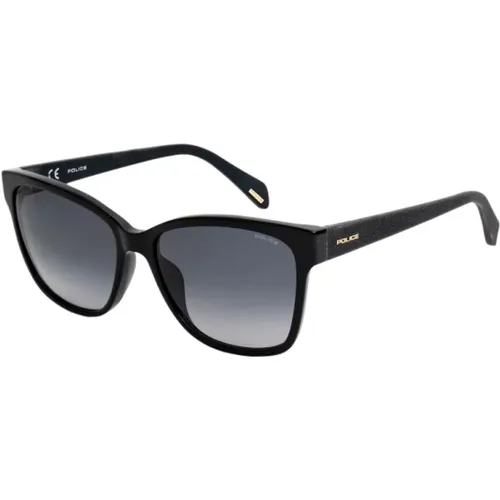 Schwarze Acetat-Sonnenbrille für Frauen , Damen, Größe: 48 MM - Police - Modalova