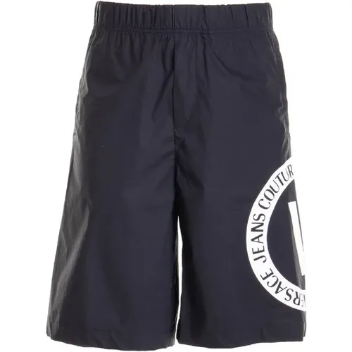 Schwarze Herrenshorts - Größe 50 , Herren, Größe: L - Versace Jeans Couture - Modalova