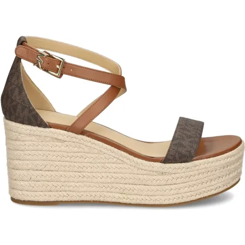 Braune Wedge Espadrilles für Frauen , Damen, Größe: 38 EU - Michael Kors - Modalova