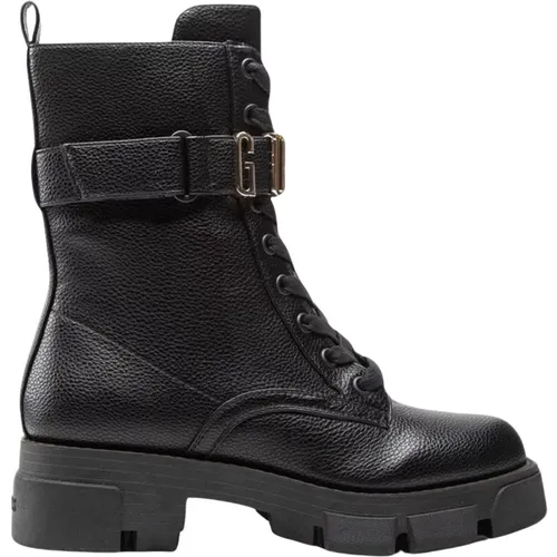 Schwarze Logo Stiefel für Damen , Damen, Größe: 39 EU - Guess - Modalova