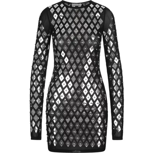 Mini Dress with Silver Rhombus , female, Sizes: 2XS, XS - Paco Rabanne - Modalova