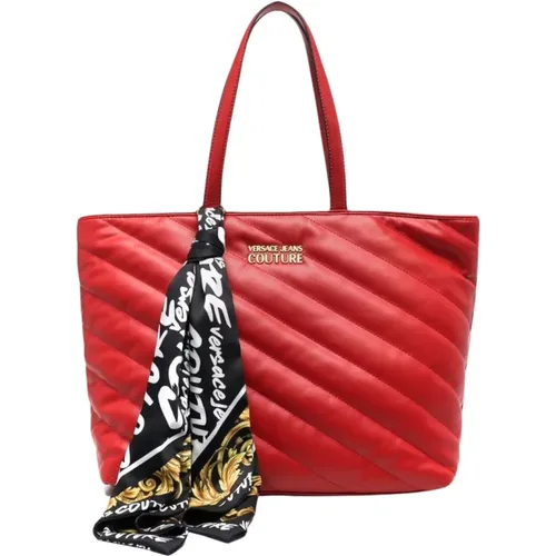 Rote Schultertasche mit Regalia Barockmuster , Damen, Größe: ONE Size - Versace Jeans Couture - Modalova