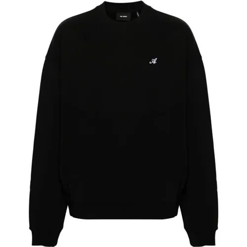 Schwarzer Rundhalsausschnitt Logo Sweatshirt , Herren, Größe: L - Axel Arigato - Modalova