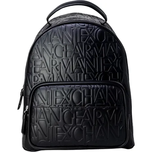 Schwarze Handtasche mit Reißverschluss , Damen, Größe: ONE Size - Armani Exchange - Modalova