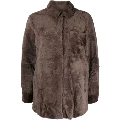 Stylish Shearling Jacket , female, Sizes: S - Blancha - Modalova