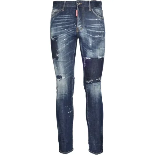 Klassische Slim-fit Denim Jeans , Herren, Größe: 2XL - Dsquared2 - Modalova