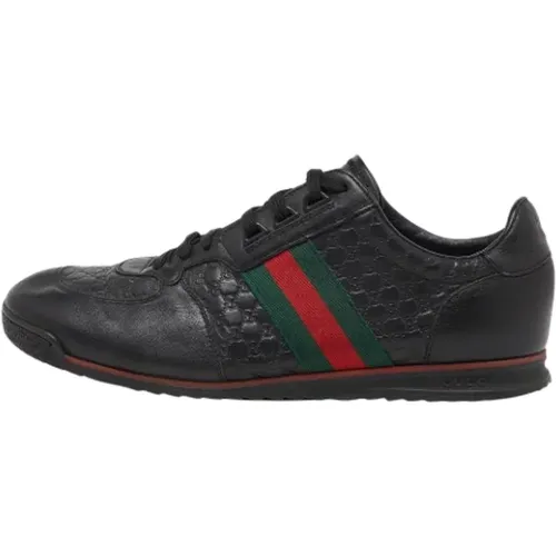 Pre-owned Leather sneakers , male, Sizes: 10 1/2 UK - Gucci Vintage - Modalova