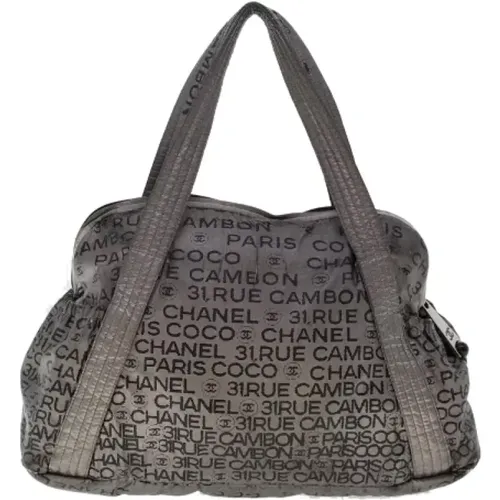 Silberne Nylon-Schultertasche - Chanel Vintage - Modalova