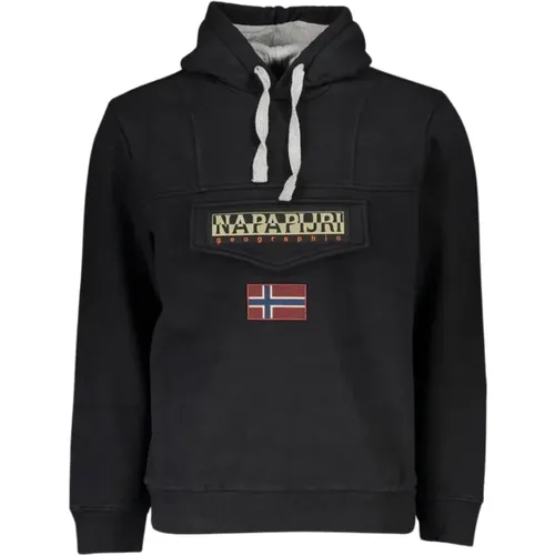 Elegantes Fleece-Hoodie , Herren, Größe: 2XS - Napapijri - Modalova