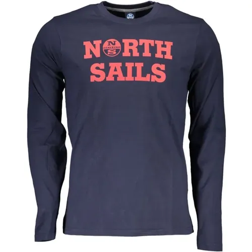 Long Sleeve T-Shirt with Signature Print , male, Sizes: XL, 3XL, 2XL - North Sails - Modalova