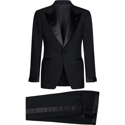 Wool Silk Suit Shelton , male, Sizes: S - Tom Ford - Modalova