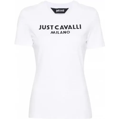 Stilvolle weiße T-Shirts und Polos , Damen, Größe: S - Roberto Cavalli - Modalova