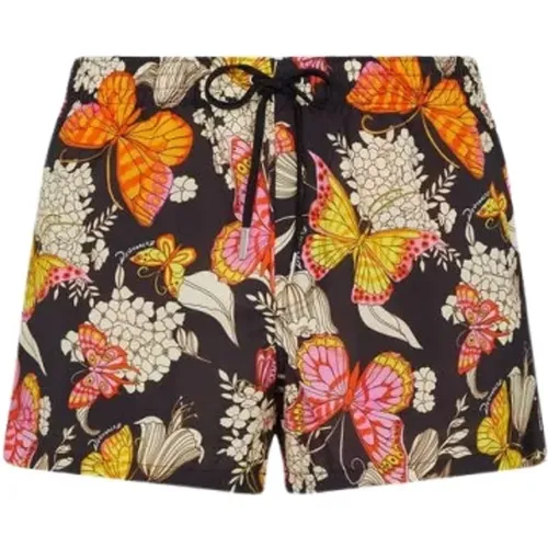 Men's Floral Butterfly Print Swim Shorts , male, Sizes: M - Dsquared2 - Modalova