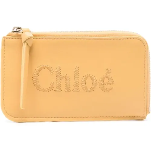 Bestickte Logo-Ledertasche Chloé - Chloé - Modalova