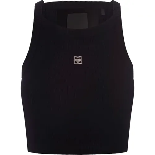 Sleeveless Crop Top 4G Logo , female, Sizes: S - Givenchy - Modalova