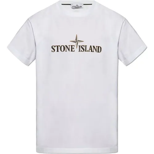 T-shirt with logo , male, Sizes: 2XL, XL - Stone Island - Modalova