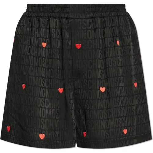 Shorts mit besticktem Muster , Damen, Größe: M - Moschino - Modalova