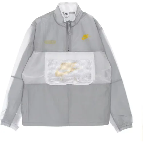 Windbreaker Jacke mit Stehkragen und Halbem Reißverschluss , Herren, Größe: S - Nike - Modalova