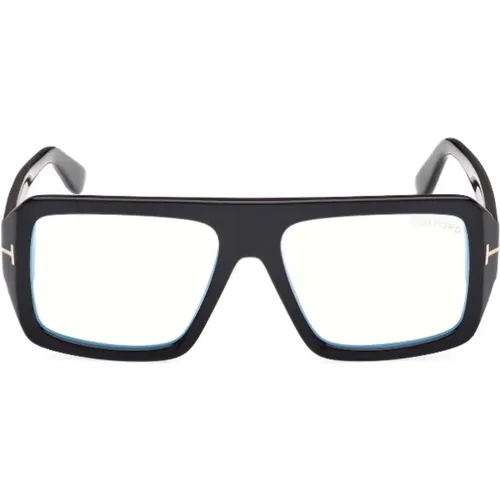 Rectangular Acetate Frame with Thick Temples , unisex, Sizes: ONE SIZE - Tom Ford - Modalova