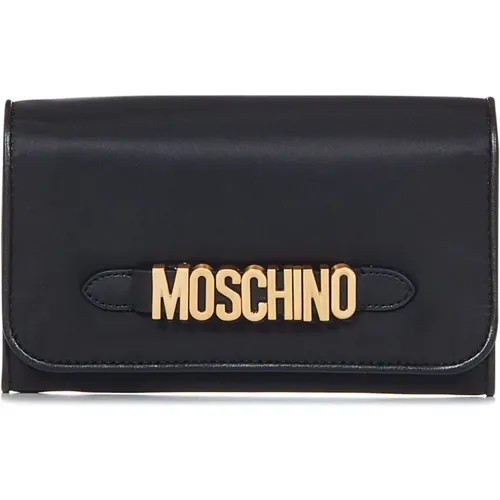 Nylon Wallet with Chain Strap , female, Sizes: ONE SIZE - Moschino - Modalova