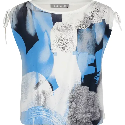 Grafik Print Casual Shirt , Damen, Größe: L - Betty & Co - Modalova