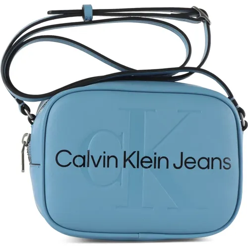 Logo Kameratasche Eco-Leder Crossbody , Damen, Größe: ONE Size - Calvin Klein Jeans - Modalova