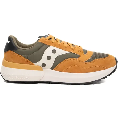 Green Sneakers with Flat Laces , male, Sizes: 9 UK, 11 UK, 7 UK, 10 UK, 6 UK, 8 UK - Saucony - Modalova