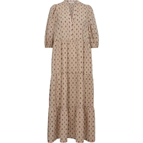 Directioncc Floor Dress with Flounce , female, Sizes: M, S, XS - Co'Couture - Modalova