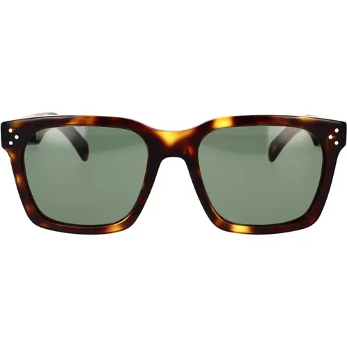 Geometric Sunglasses with Green Lenses , male, Sizes: 54 MM - Celine - Modalova