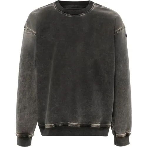 Marmoriertes Sweatshirt mit Rundhalsausschnitt , Herren, Größe: XL - Diesel - Modalova
