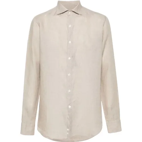 Linen shirt , male, Sizes: 2XL, M, L - Canali - Modalova