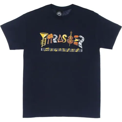 Navy Logo Tee Kurzarm Baumwolle , Herren, Größe: S - Thrasher - Modalova