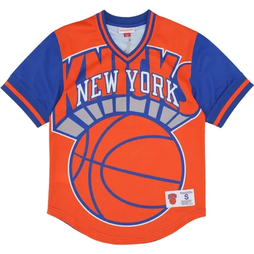 NBA Jumbotron 3.0 Mesh V-neck Jersey , male, Sizes: XL, M, L, S - Mitchell & Ness - Modalova