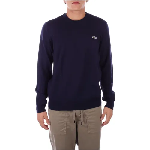 Blauer Logo Front Pullover , Herren, Größe: S - Lacoste - Modalova